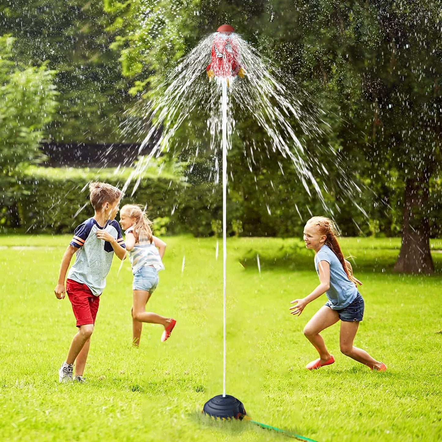 Outdoor Yard Rocket Sprinkler - Fun Interaction In Garden Lawn Water Spray Toys for Kids